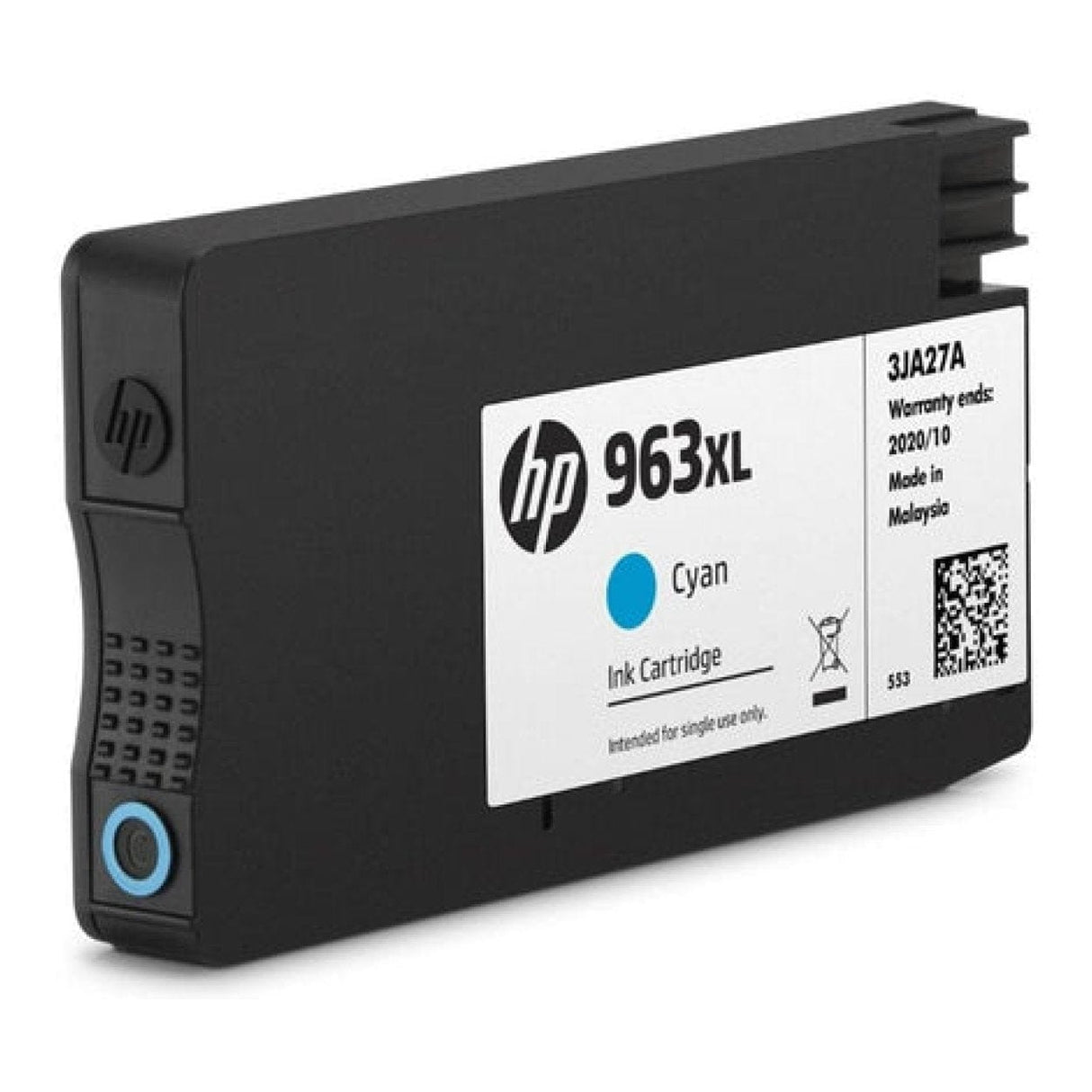 HP 963XL Cyan High Yield Printer Ink Cartridge Original 3JA27AE Single-pack