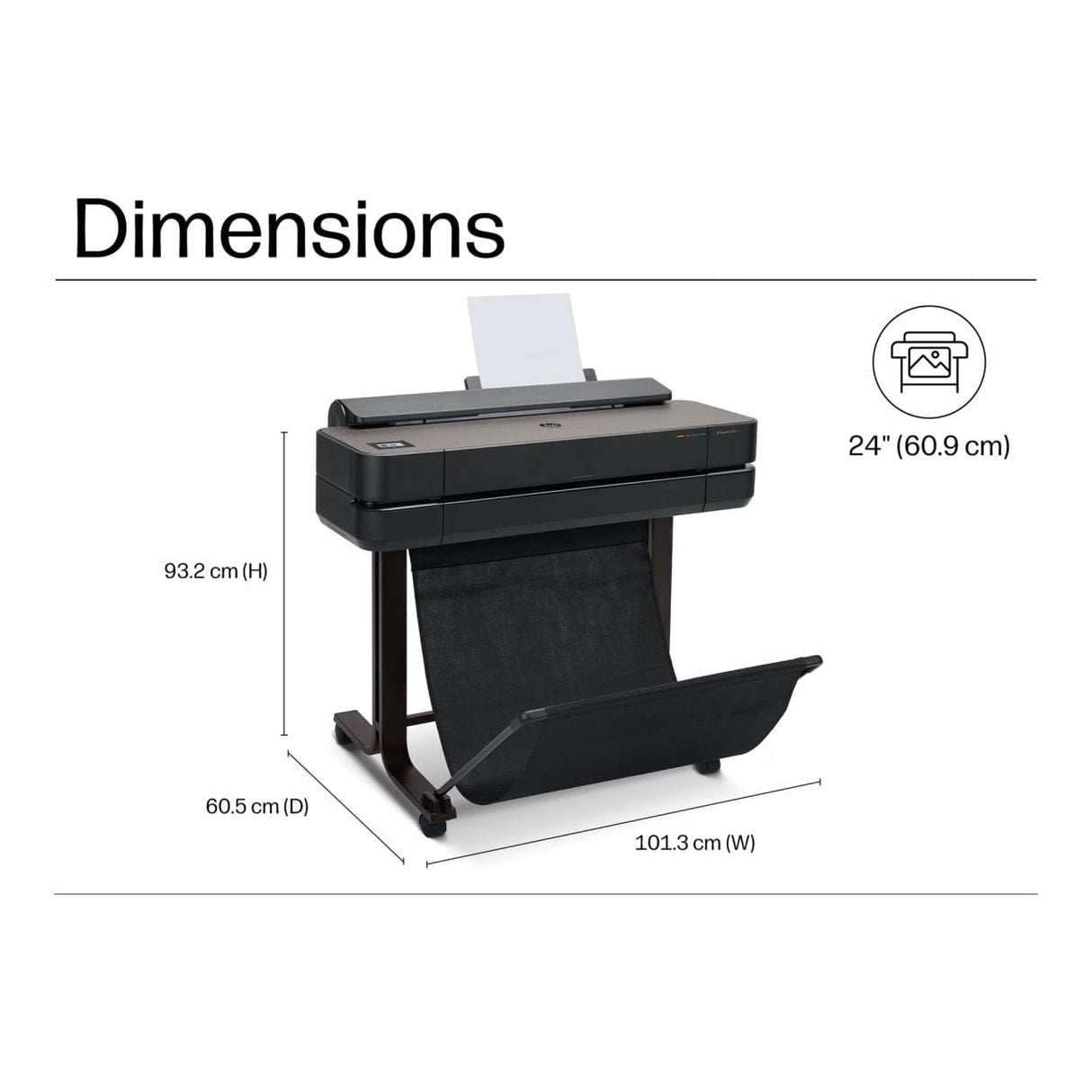 HP Designjet T630 Wi-Fi Thermal Inkjet Colour Large Format Printer 5HB09D