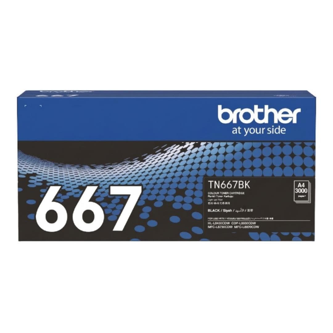 Brother TN-667BK Black Toner Cartridge 10,000 pages Original 84GTA40K141 Single-pack