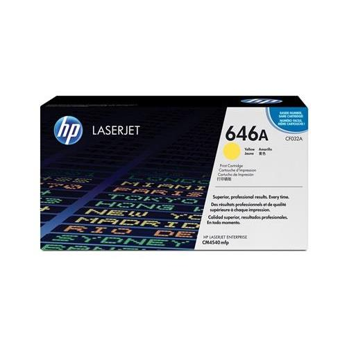 HP 646A Yellow Toner Cartridge 12,500 Pages Original CF032A Single-pack