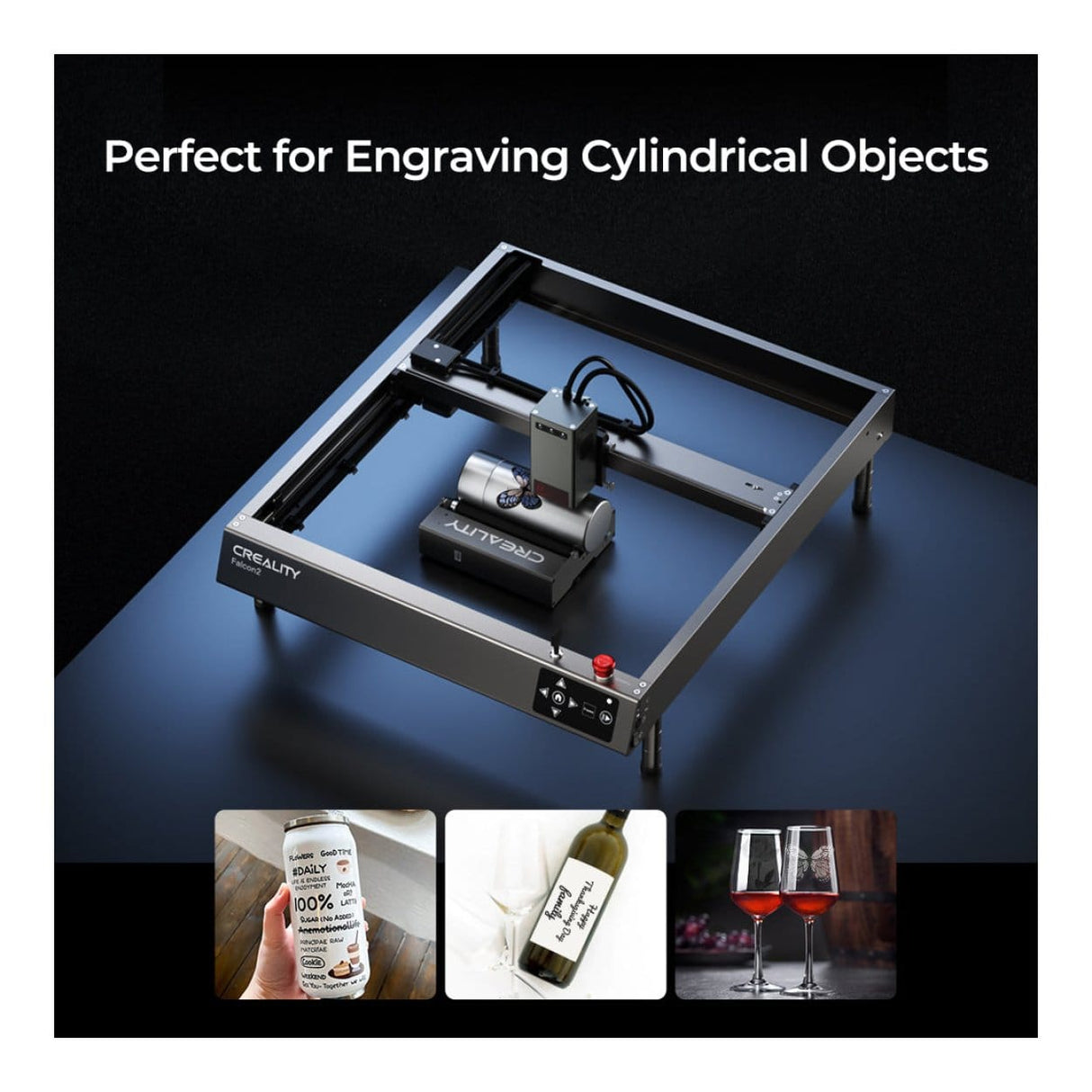 Creality 3D CR Falcon 10W Laser Engraver Combo with Rotary Roller and Air Assist