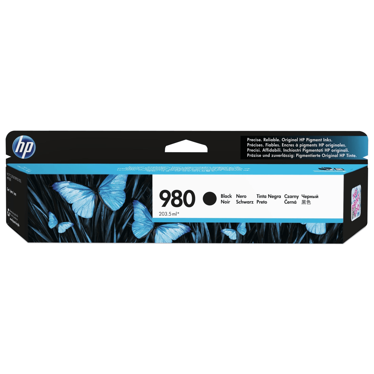 HP 980 Black Standard Yield Printer Ink Cartridge Original D8J10A Single-pack