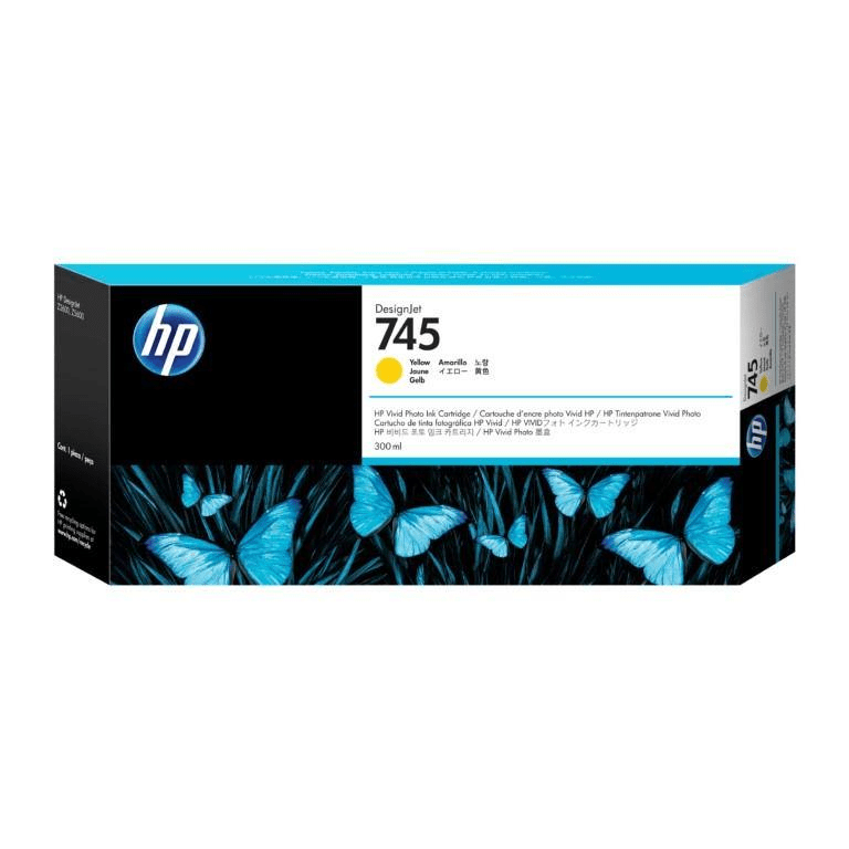 HP DesignJet 745 300-ml Yellow Ink Cartridge Original F9K02A Single-pack