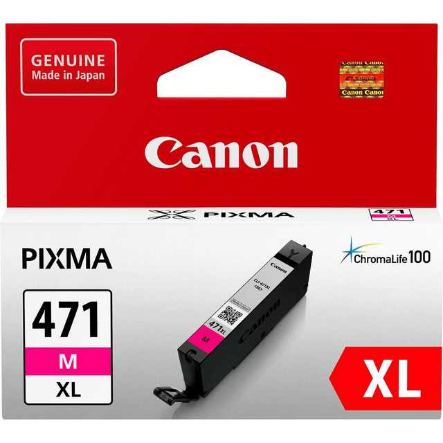 Canon CLI-471XL Magenta High Yield Printer Ink Cartridge Original 0348C001 Single-pack