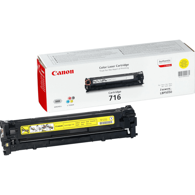 Canon 716Y Yellow Toner Cartridge 1,500 pages Original 1977B002 Single-pack