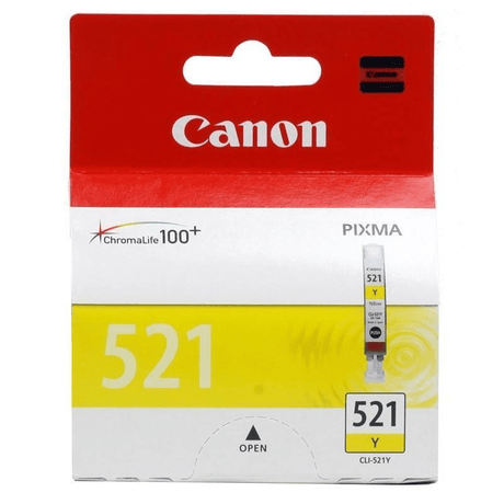 Canon CLI-521Y Yellow Printer Ink Cartridge Original 2936B004 Single-pack