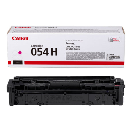 Canon 054H Magenta Toner Cartridge 2,300 Pages Original 3026C002 Single-pack