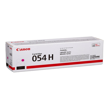 Canon 054H Magenta Toner Cartridge 2,300 Pages Original 3026C002 Single-pack
