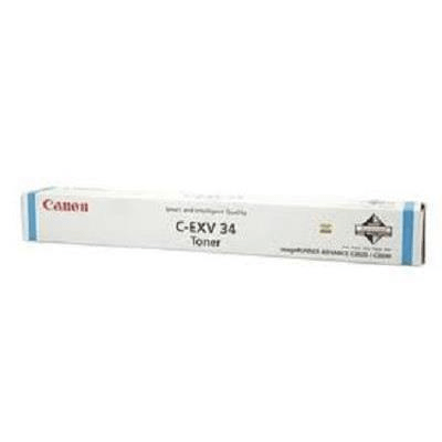 Canon C-EXV 34 Cyan Toner Cartridge 19,000 Pages Original 3783B002 Single-pack