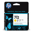 HP 712 DesignJet Yellow Standard Yield Printer Ink Cartridge Original 3ED69A Single-pack
