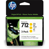 HP 712 Yellow Printer Ink Cartridge Original 3ED79A Tri-pack