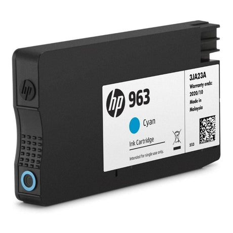 HP 963 Cyan Standard Yield Printer Ink Cartridge Original 3JA23AE Single-pack