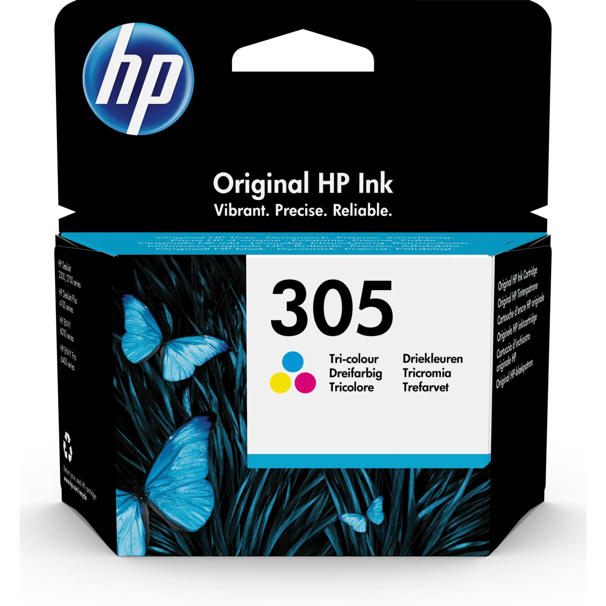 HP 305 Cyan Magenta Yellow Standard Yield Printer Ink Cartridge Original 3YM60AE Single-pack