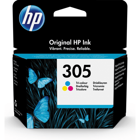 HP 305 Cyan Magenta Yellow Standard Yield Printer Ink Cartridge Original 3YM60AE Single-pack