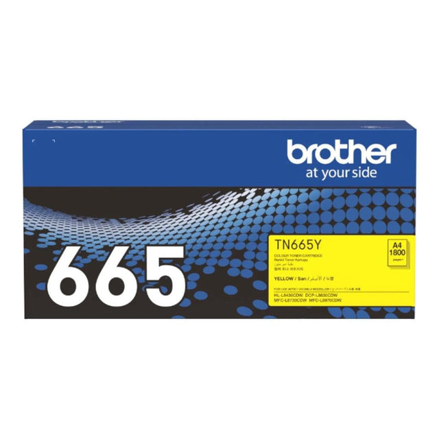 Brother TN-665 Yellow Toner Cartridge 1800 pages Original 84GTA10Y141 Single-pack