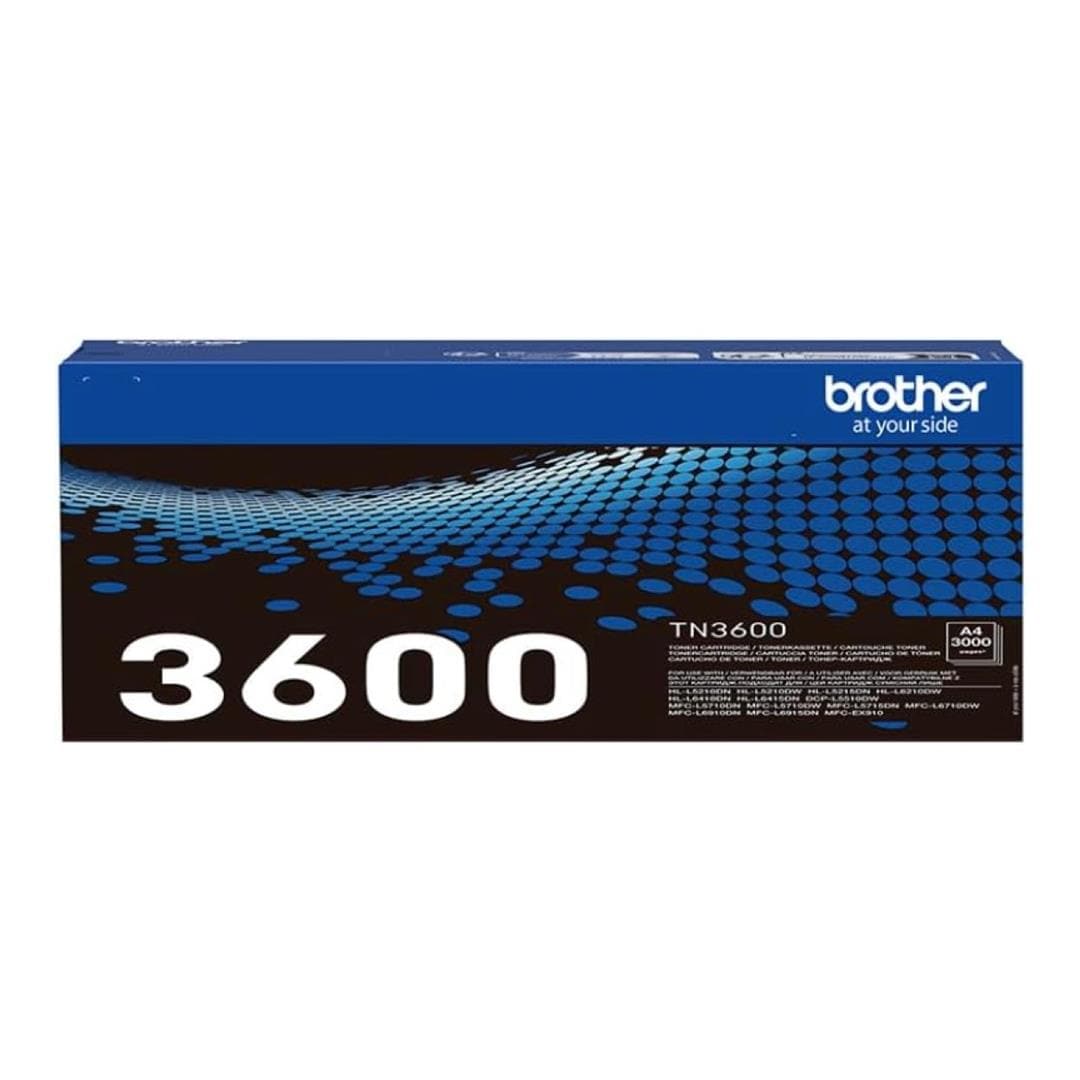 Brother TN3600 Black Toner Cartridge 3,000 Pages Original 84XXL100141 Single-pack