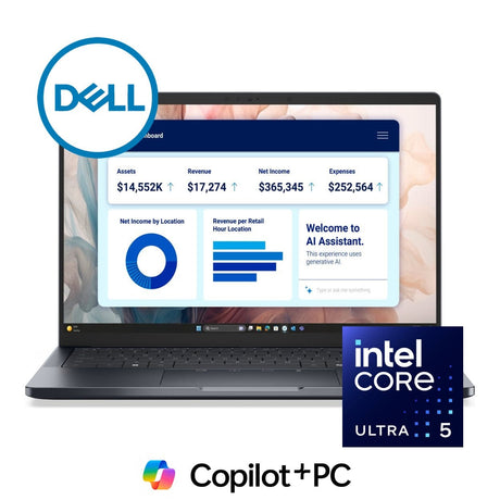 Dell Pro 14 Premium 14-inch FHD+ AI Laptop - Intel Core Ultra 5 236V 512GB SSD 16GB RAM 5G Win 11 Pro