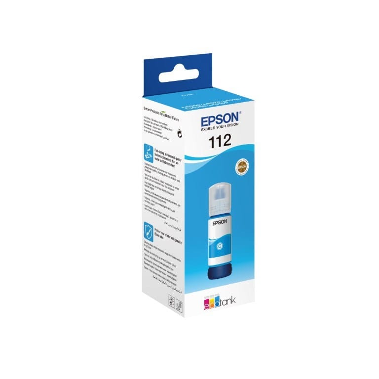 Epson 112 Ink Bottle Cyan EcoTank Original 70ml Single-pack C13T06C24A