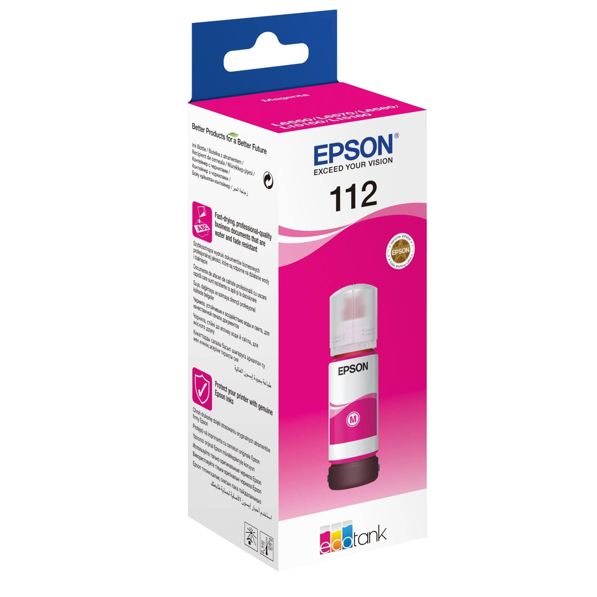 Epson 112 Ink Bottle Magenta EcoTank Original 70ml Single-pack C13T06C34A