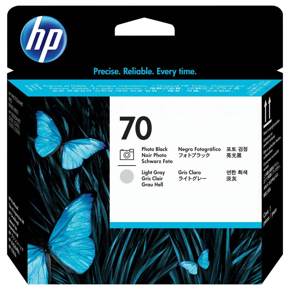 HP 70 DesignJet Photo Blackand Light Gray Standard Yield Printhead Original C9407A Single-pack C9407A