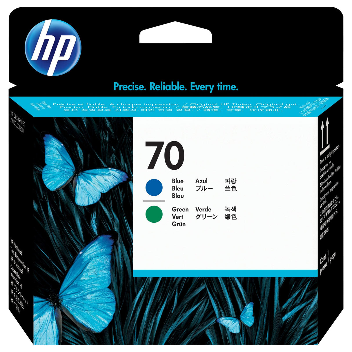 HP 70 DesignJet Blue and Green Standard Yield Printhead Original C9408A Single-pack C9408A