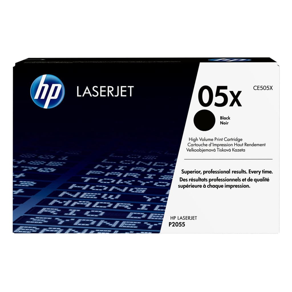HP 05X Black High Yield Toner Cartridge 6,500 Pages Original CE505X Single-pack