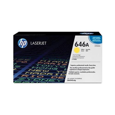HP 646A Yellow Toner Cartridge 12,500 Pages Original CF032A Single-pack
