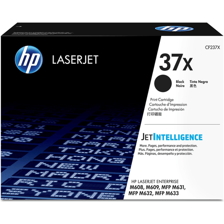 HP 37X Black High Yield Toner Cartridge 25,000 Pages Original CF237X Single-pack