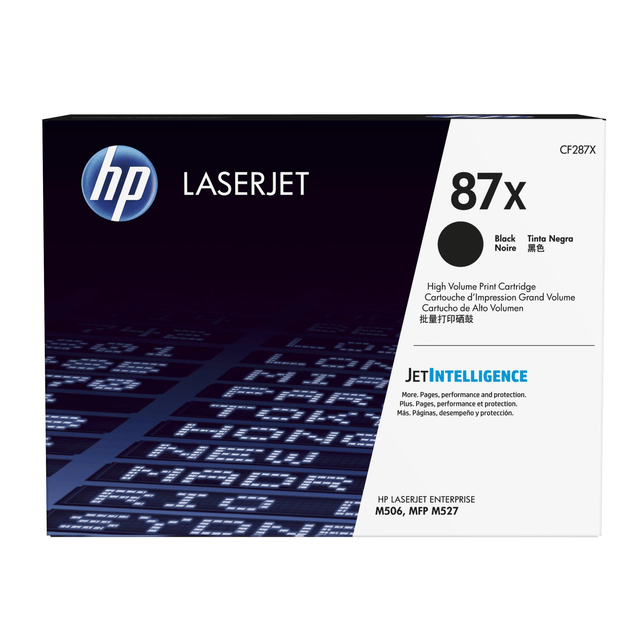 HP 87X Black High Yield Toner Cartridge 18,000 Pages Original CF287X Single-pack