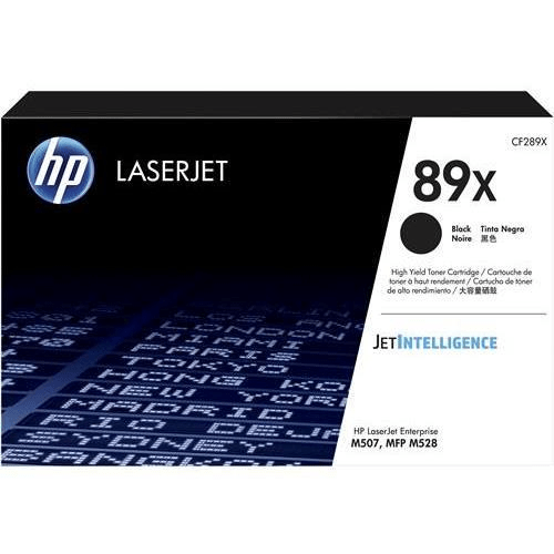 HP 89X Black High Yield Toner Cartridge 10000 Pages Original CF289X Single-pack