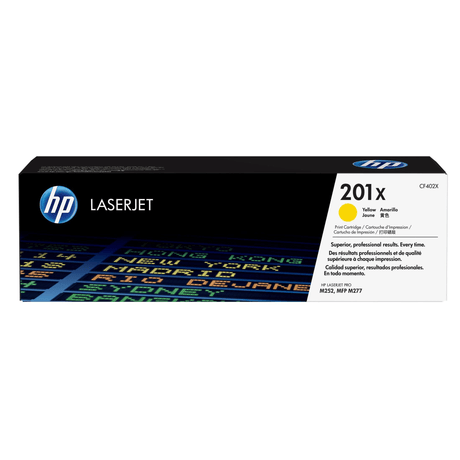 HP 201X Yellow High Yield Toner Cartridge 2,300 Pages Original CF402X Single-pack