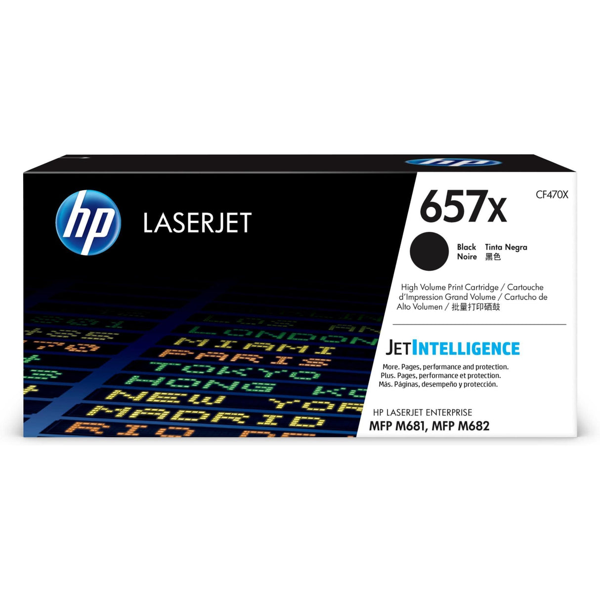 HP 657X Black High Yield Toner Cartridge 28,000 Pages Original CF470X Single-pack