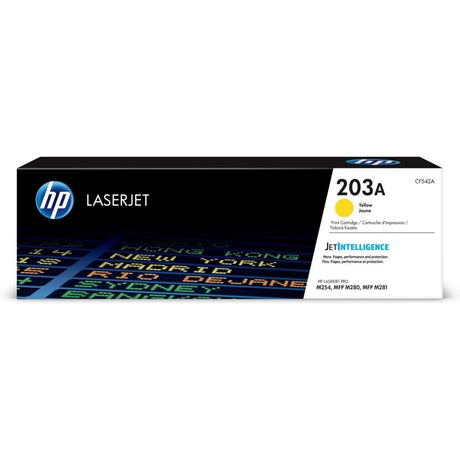 HP 203A Yellow Toner Cartridge 1,300 Pages Original CF542A Single-pack (Open Box)