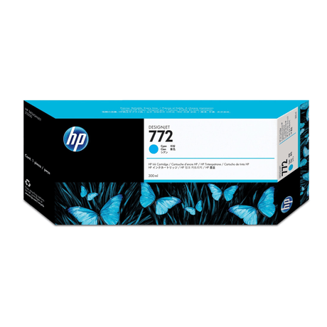 HP 772 300-ml DesignJet Cyan Printer Ink Cartridge Original CN636A Single-pack