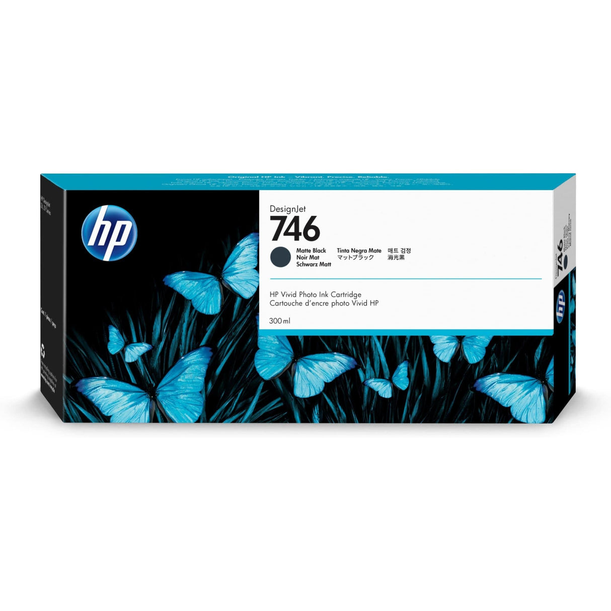 HP 746 DesignJet Matte Black Standard Yield Ink Cartridge Original P2V83A Single-pack