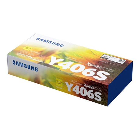 Samsung CLT-Y406S Yellow Toner Cartridge 1,000 Pages Original SU464A Single-pack